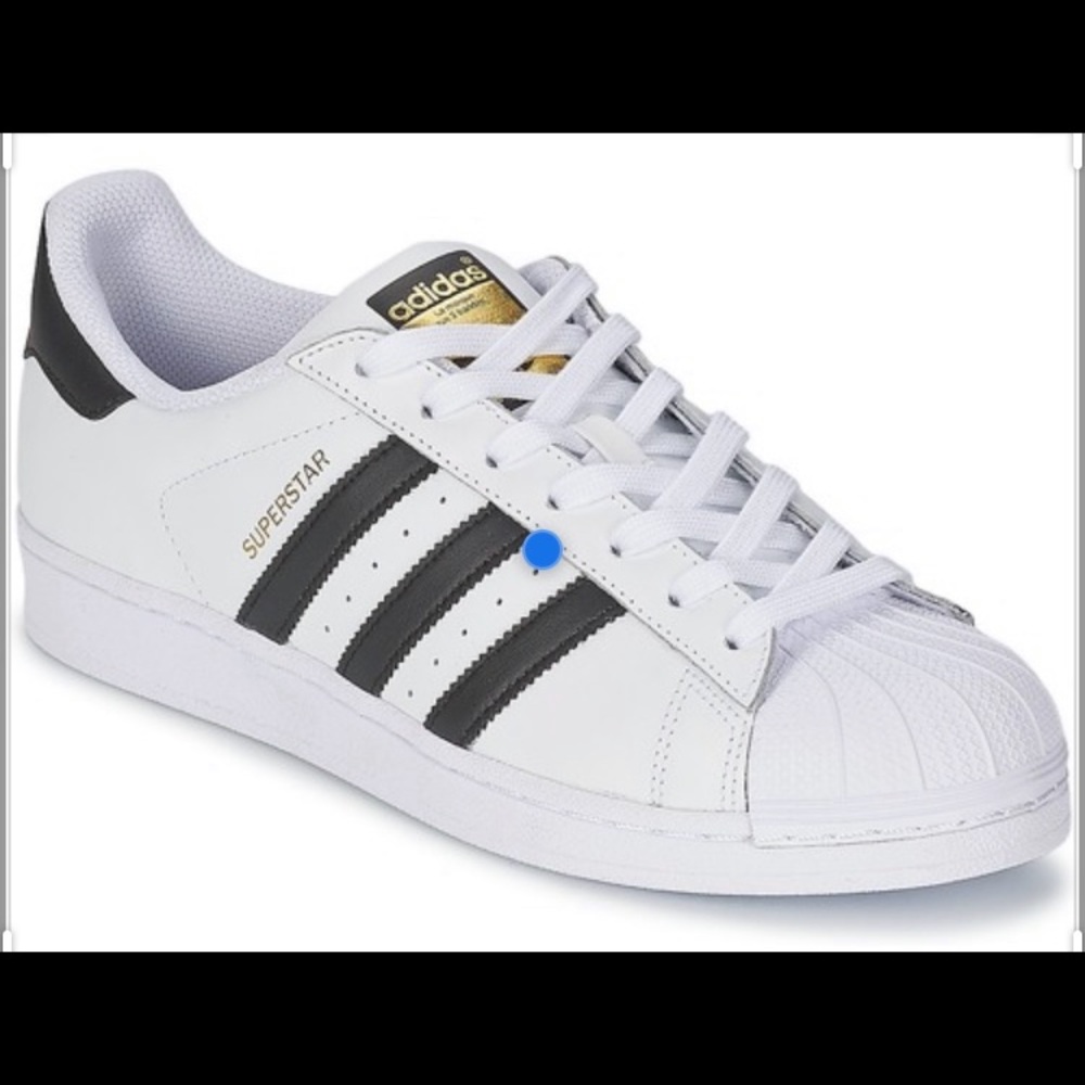Adidas white superstars